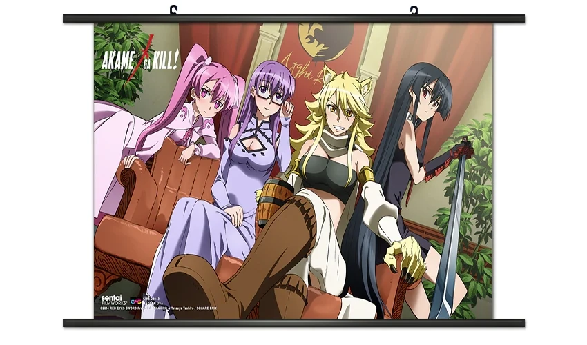 Akame Ga Kill | Night Raid Team - Girl Members | Wall Scroll