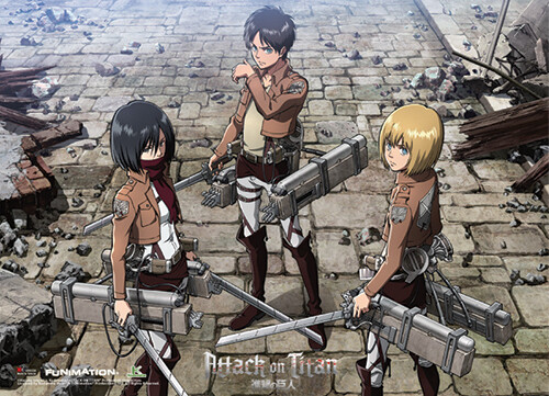 Attack On Titan | Eren, Mikasa, & Armin | Wall Scroll