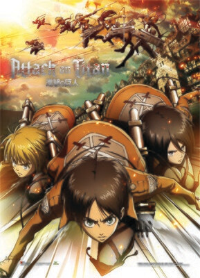 Attack On Titan | Eren, Mikasa, & Armin - Regiment Attack | Wall Scroll
