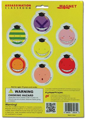 Assassination Classroom | Koro-Sensei's Head - Different Moods | Magnet Set