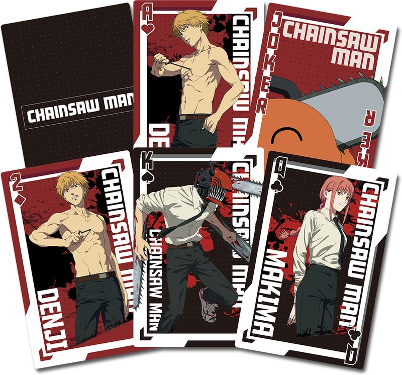 Chainsaw Man | Main Characters - Splash Background | Playing Cards