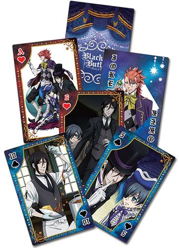 Black Butler: Book Of Circus | Main Characters - Circus Background | Playing Cards