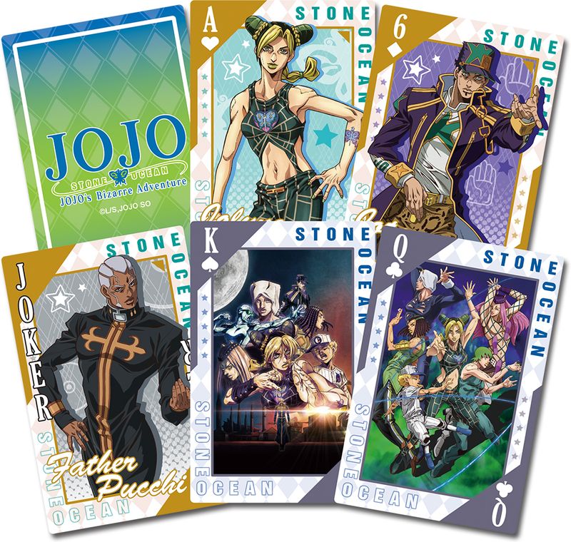 JoJo's Bizarre Adventure: Stone Ocean | Main Chracter With Pattern | Playing Cards