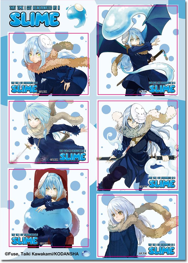 That Time I Got Reincarnated As A Slime - Manga | Rimuru Tempest (Human & Slime Forms) | 6-PC Sticker Set