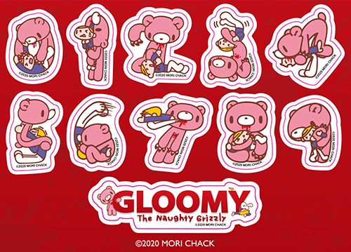 Gloomy The Naughty Grizzly | Gloomy Bear Vs. Pity - Violent Numerical Poses | 10-PC Sticker Set