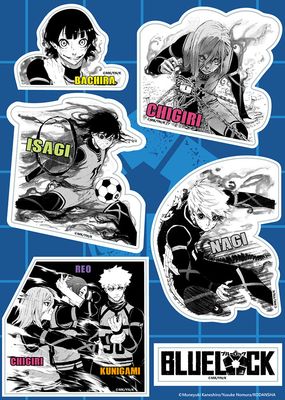 Blue Lock - Manga | Main Characters - Manga Drawings | 5-PC Sticker Set