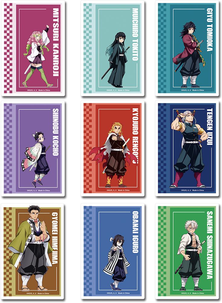 Demon Slayer - S3 | Hashira | 9-PC Die-Cut Sticker Set