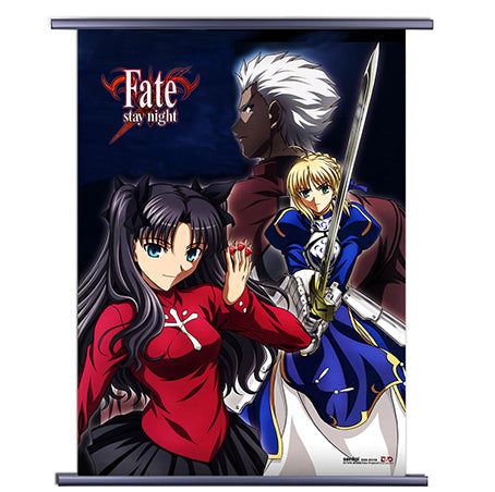 Fate Stay Night | Rin, Artoria, & Shirou | Wall Scroll