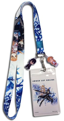 SWORD ART ONLINE - KIRITO & ASUNA BLUE LANYARD