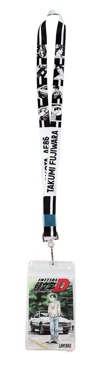 Initial D - Manga | Takumi & His Toyota ST AE86 (Black & White) | Lanyard