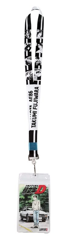 Initial D - Manga | Takumi & His Toyota ST AE86 (Black & White) | Lanyard