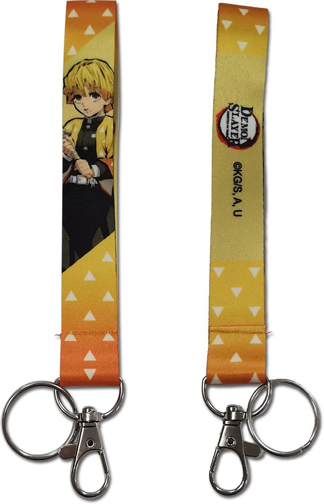 Demon Slayer | Zenitsu Agatsuma - Clothing Pattern Background | Wristband Lanyard