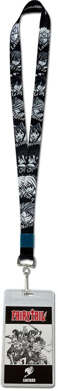 Fairy Tail - Manga | Main Characters (Black & White) | Lanyard