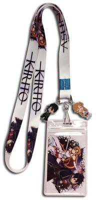 SWORD ART ONLINE - KIRITO & ASUNA WHITE LANYARD