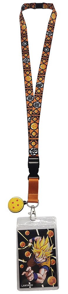 Dragon Ball Z | Dragon Balls & Kanji - Dragon Ball 4 Charm | Built-Up Lanyard