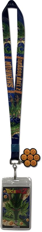 Dragon Ball Z | Shenron & Lightning Background - 7 Dragon Balls Charm | Lanyard