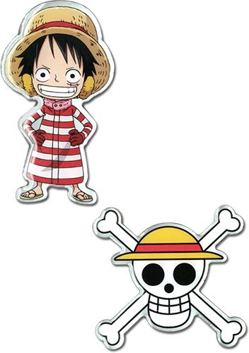 One Piece | Luffy & Luffy Skull | Metal Pins