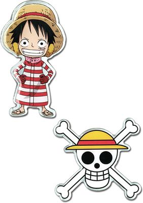 One Piece | Luffy & Luffy Skull | Metal Pins