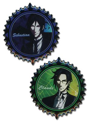 Black Butler 2 | Sebastian & Claude | 2-Pc Circular-Framed PinsArt Pin Set