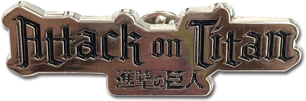 Attack On Titan | Stylized Anime Title | Metal Pinsart Pin
