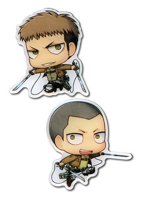 Attack On Titan | Jean & Conny (Chibi) | 2-Pc Metal PinsArt Pin Set