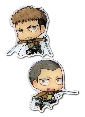 Attack On Titan | Jean & Conny (Chibi) | 2-Pc Metal PinsArt Pin Set