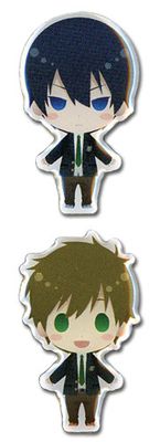 Free | Haruka & Makoto (Chibi) | Pin Set