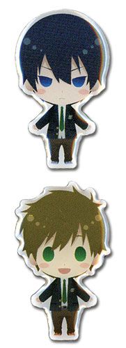 Free | Haruka & Makoto (Chibi) | Pin Set