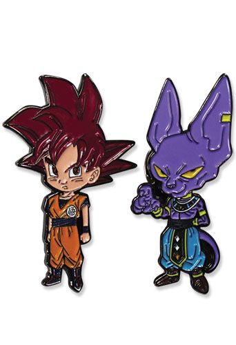 Dragon Ball Super | Goku (Super Saiyan God Form) & Beerus | Pins