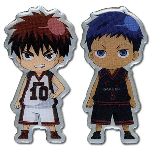 Kuroko's Basketball | Taiga & Aomine (Chibi) | Metal Pinsart Pin