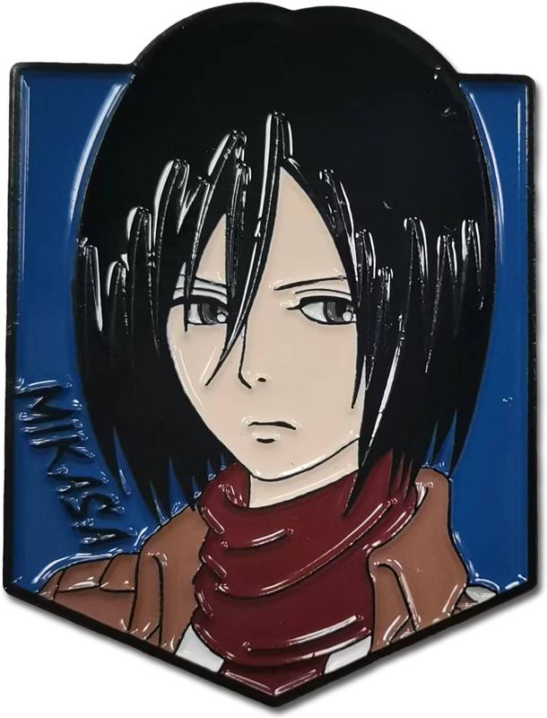 Attack On Titan | Mikasa Ackerman | Shield-Shaped PinsArt Pin