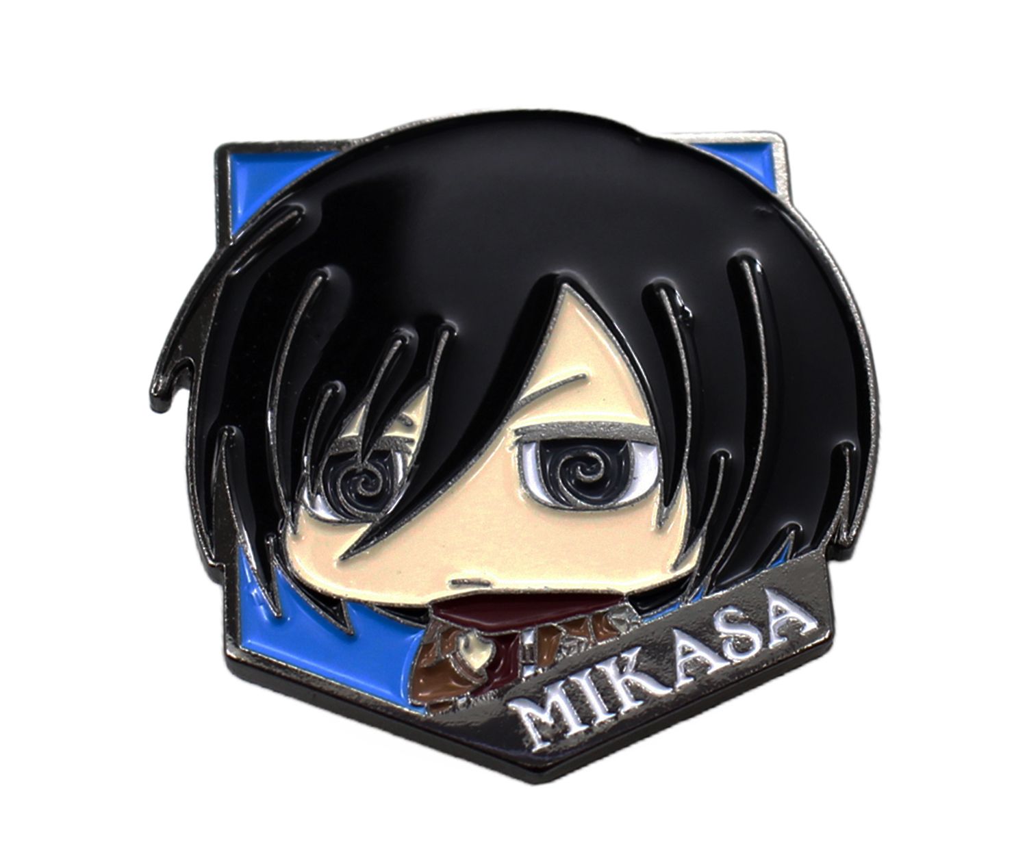 Attack On Titan | Mikasa Ackerman (Chibi) | Shield-Shaped Pinsart Pin