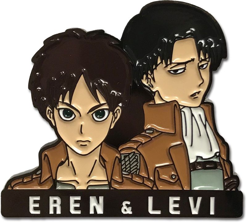 Attack On Titan | Eren & Levi | 2-Pc PinsArt Pin Set