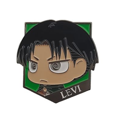 Attack On Titan | Levi Ackerman (Chibi) | Shield-Shaped PinsArt Pin