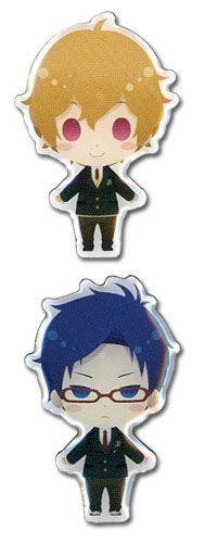 Free | Rei & Nagisa (Chibi) | Pin Set