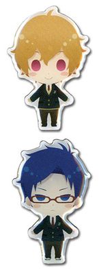 Free | Rei & Nagisa (Chibi) | Pin Set