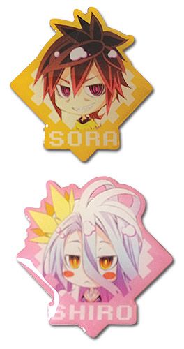 No Game No Life | Sora & Shiro | Metal Pinsart Pin