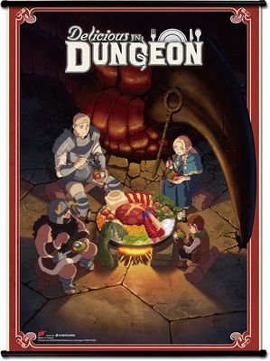 Delicious In Dungeon | Main Characters - Eating Key Art | Wall Scroll