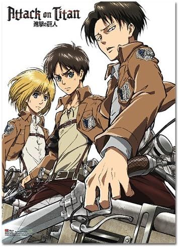 Attack On Titan (AOT) | Main Characters - Key Art | Wall Scroll
