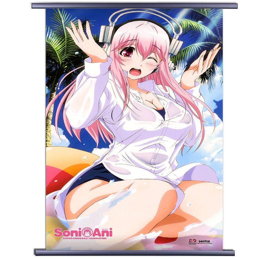 SoniAni | Super Sonico - On The Beach | 18+ Wall Scroll