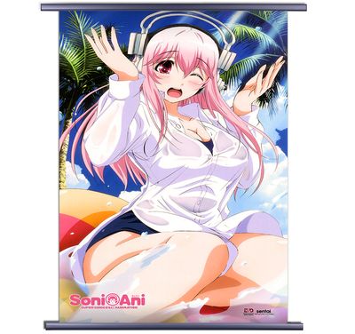 SoniAni | Super Sonico - On The Beach | Wall Scroll