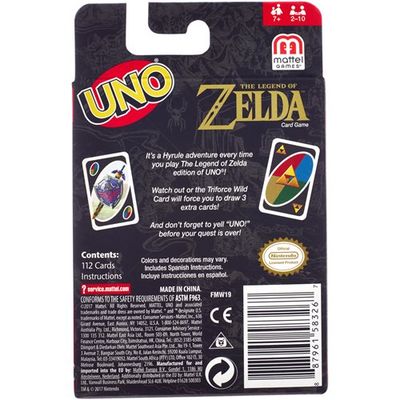 The Legend Of Zelda | Main Characters | UNO Deck