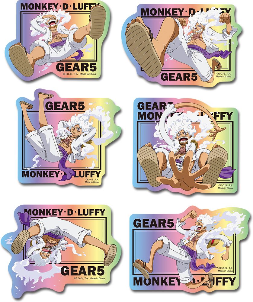 One Piece | Luffy (Gear 5 Form) | Holographic Sticker Set
