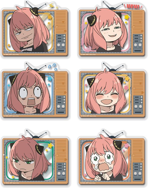 Spy X Family | Anya On TV | Transparent Sticker Set