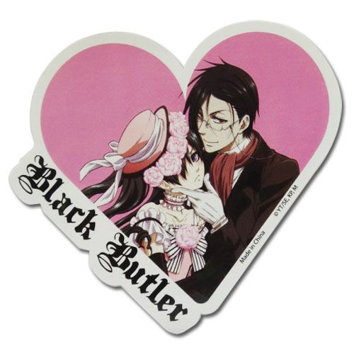Black Butler | Ciel & Sebastian | Heart-Shaped Sticker