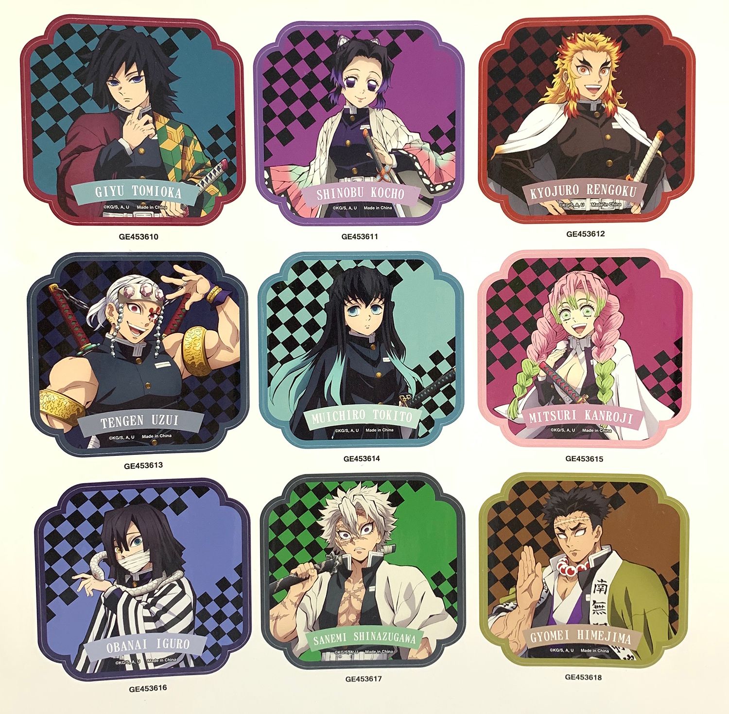 Demon Slayer - S2 | Hashira - Set 2 | Die-Cut Sticker Set Demon Slayer - S2 | Hashira - Set 2 | Die-Cut Sticker Set