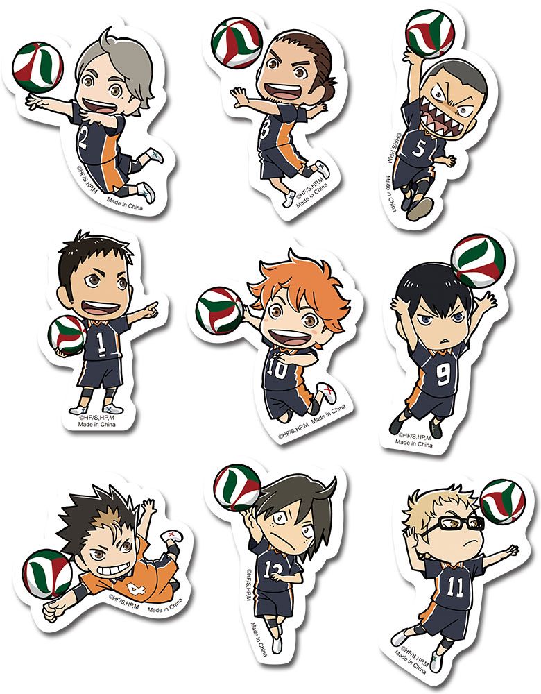 Haikyu - S1 | Karasuno (Chibi) | Die-Cut Sticker Set Haikyu - S1 | Karasuno (Chibi) | Die-Cut Sticker Set