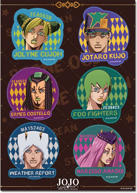 JoJo's Bizarre Adventure: Stone Ocean | Cujoh & Partner | Sticker Set