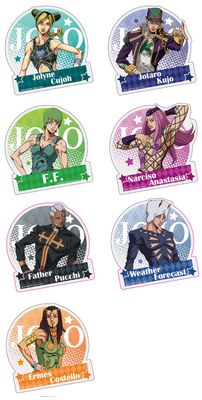 JoJo's Bizarre Adventure: Stone Ocean | Group Character - Rhombus Line Background | Transparent Sticker Set