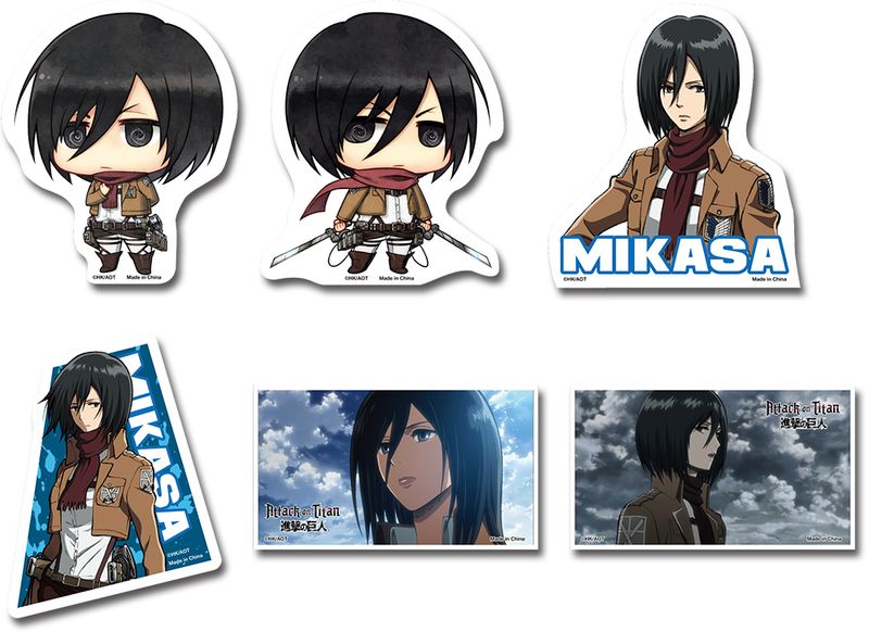 Attack On Titan | Mikasa Ackerman | Die-Cut Sticker Set